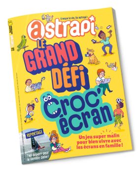 Couverture du magazine Astrapi n° 1046 du 15 novembre 2024. Le grand défi Croc'écran.